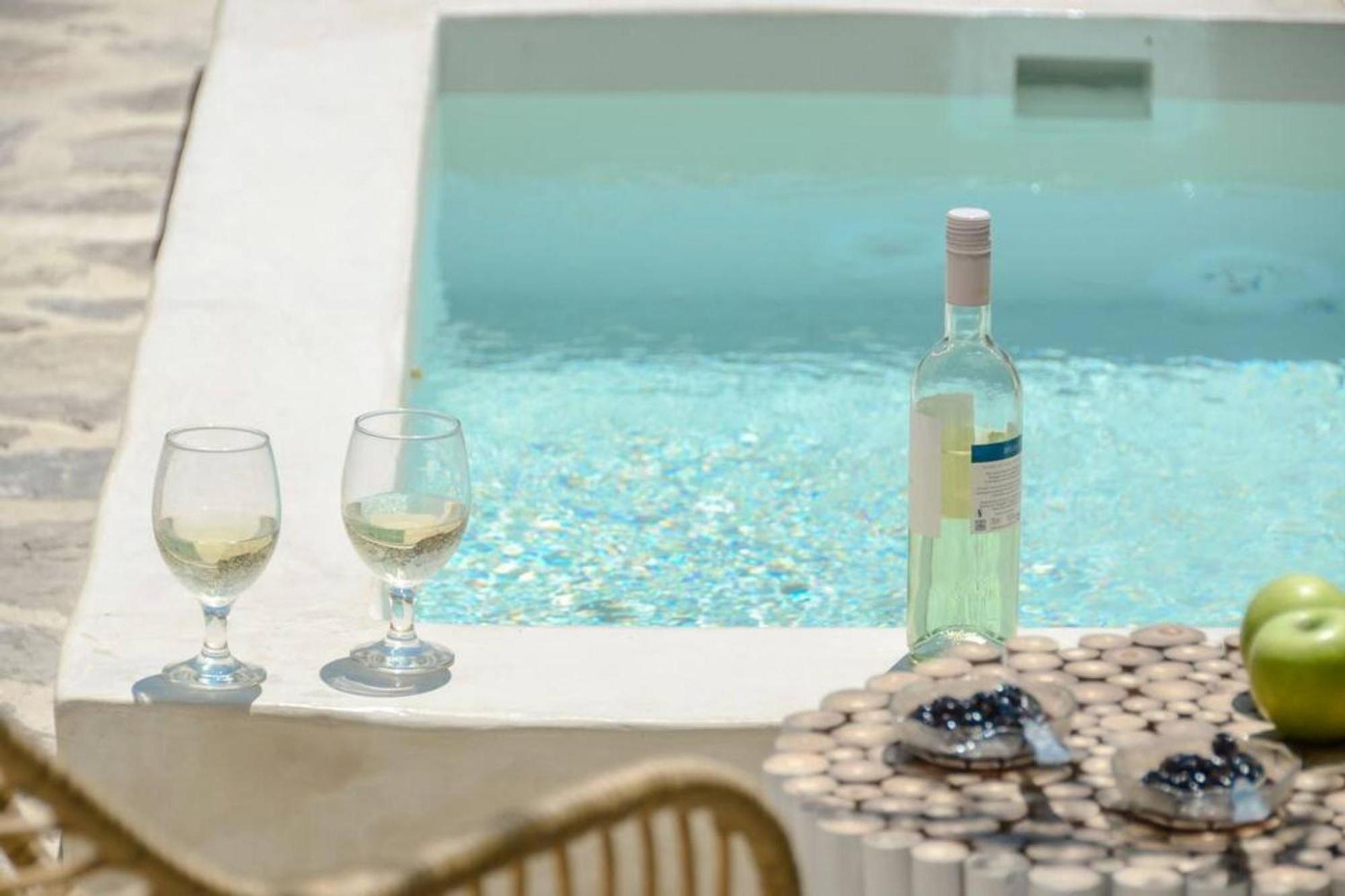 Villa Anthemion Naxos With Outdoor Jacuzzi Ano Sangrion Exterior foto