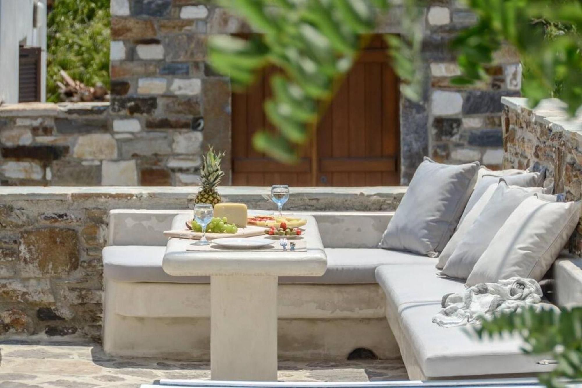 Villa Anthemion Naxos With Outdoor Jacuzzi Ano Sangrion Exterior foto