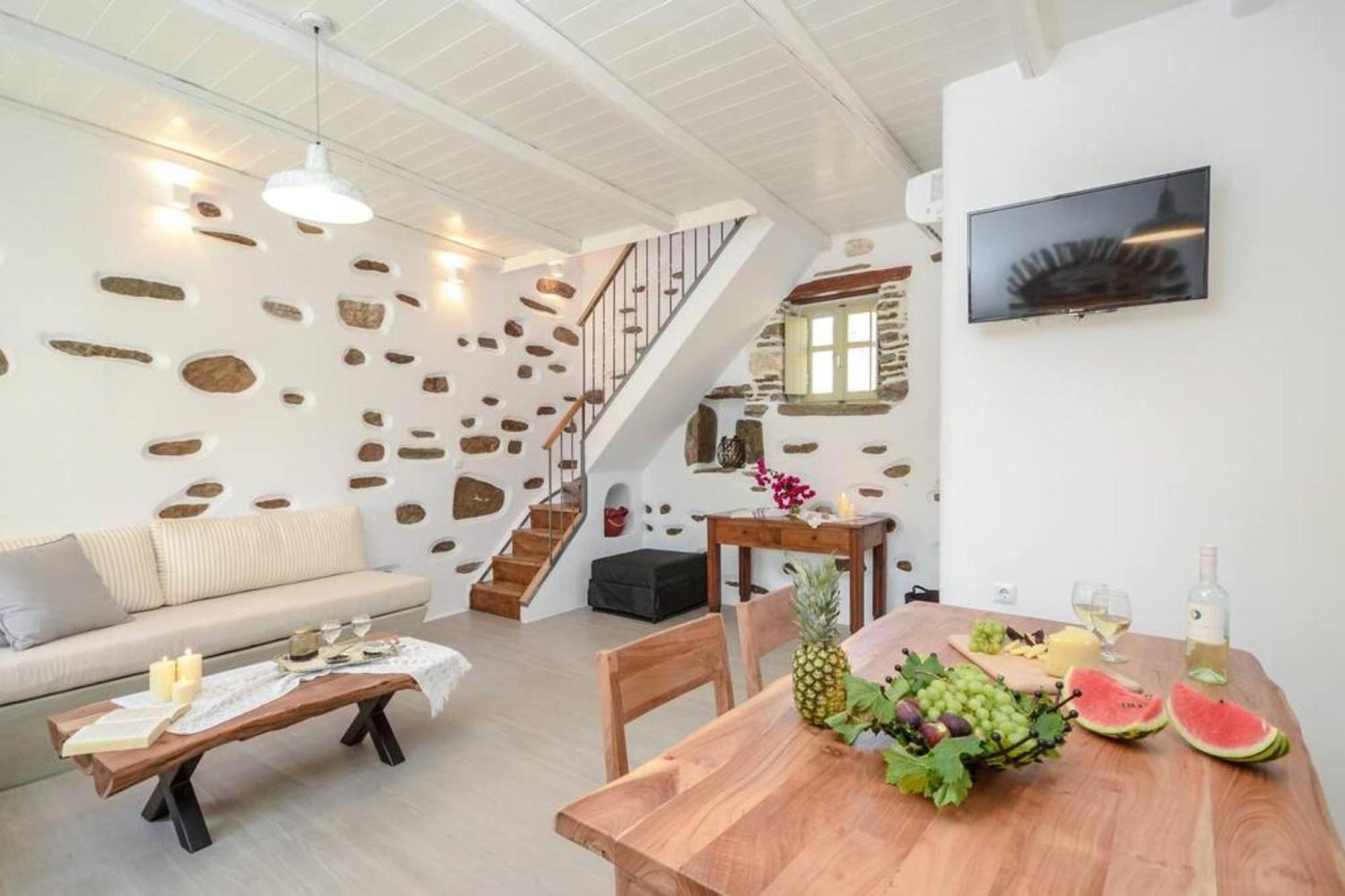 Villa Anthemion Naxos With Outdoor Jacuzzi Ano Sangrion Exterior foto