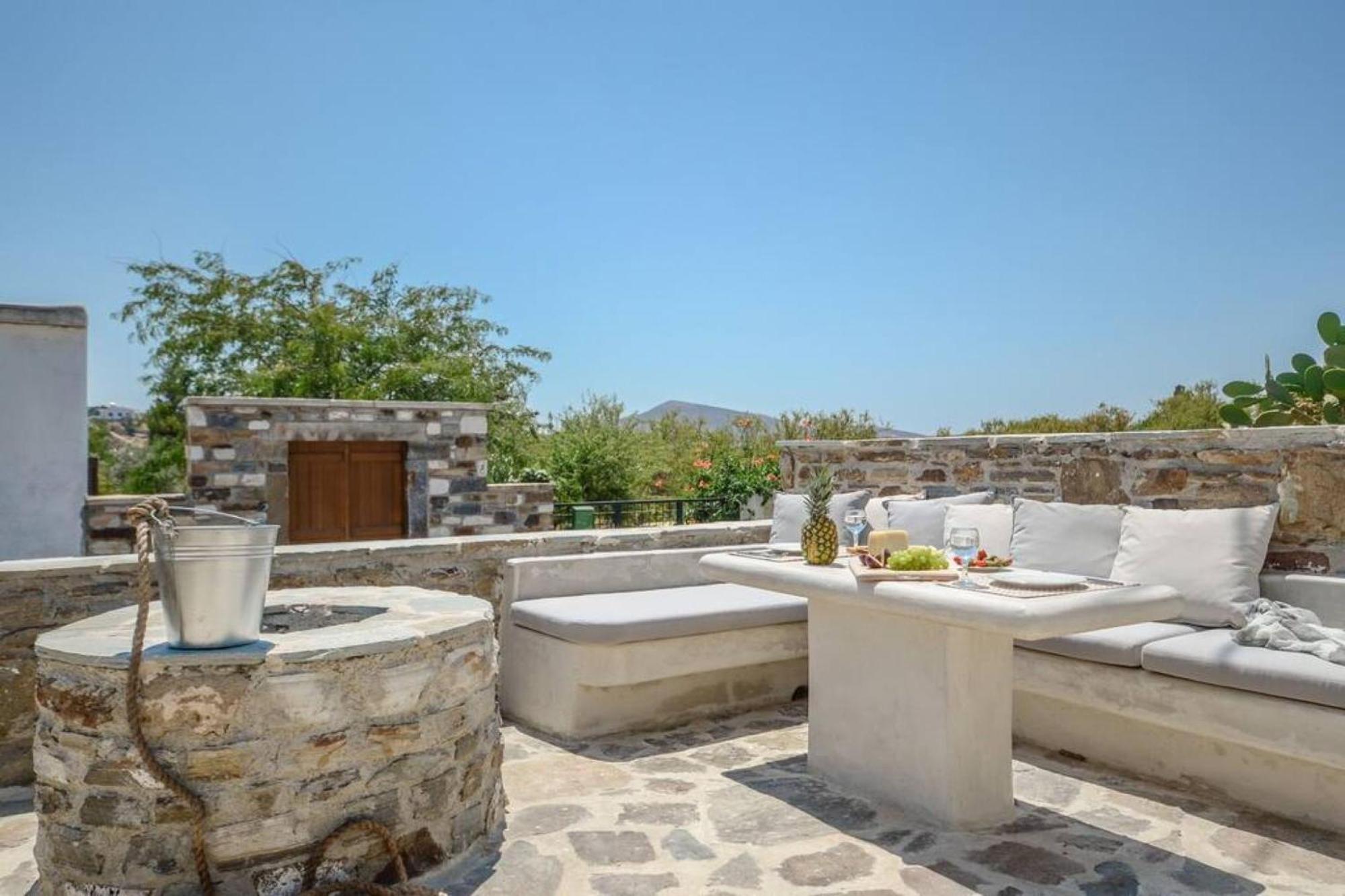 Villa Anthemion Naxos With Outdoor Jacuzzi Ano Sangrion Exterior foto
