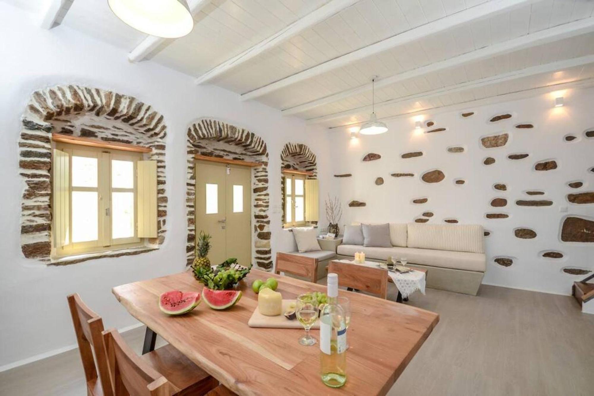 Villa Anthemion Naxos With Outdoor Jacuzzi Ano Sangrion Exterior foto