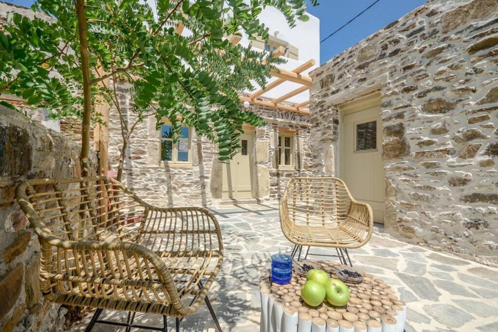 Villa Anthemion Naxos With Outdoor Jacuzzi Ano Sangrion Exterior foto